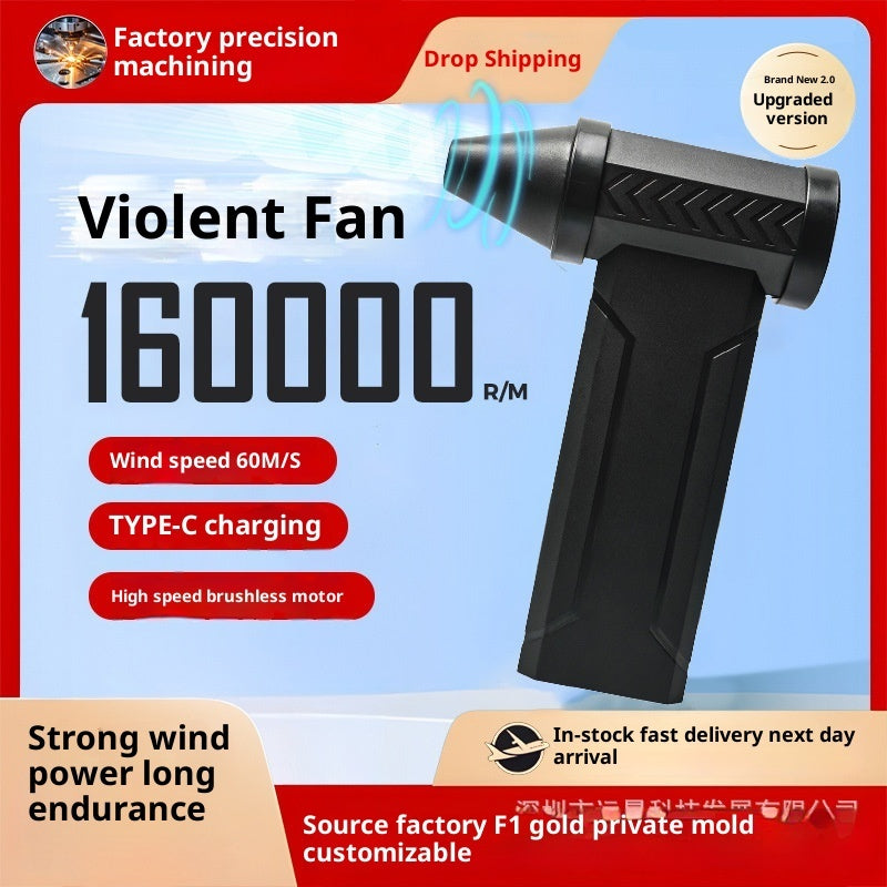 160 000 RPM nagy teljesítményű turbó fúvó – por, víz és hó eltávolítására